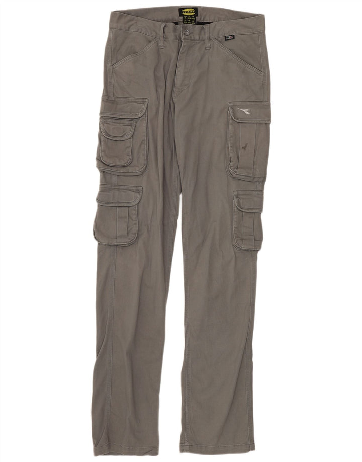 Calça cargo slim masculina DIADORA W32 L34 algodão cinza
