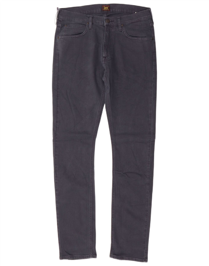 Lee Mens Luke Slim Jeans W31 L32 Azul Marinho Algodão