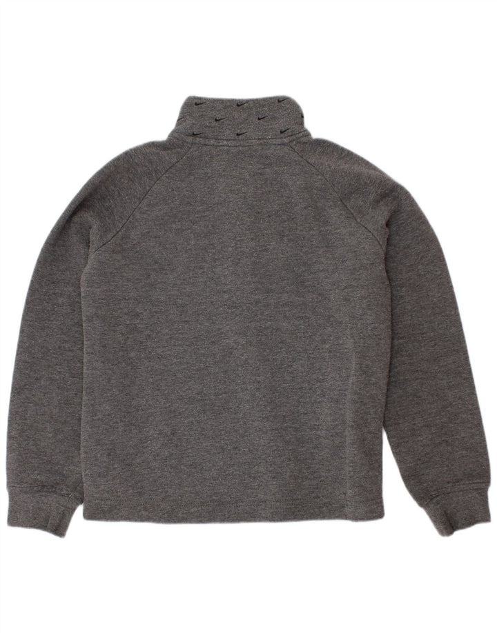 Suéter Nike Boys Graphic Zip Neck 5-6 anos cinza médio algodão