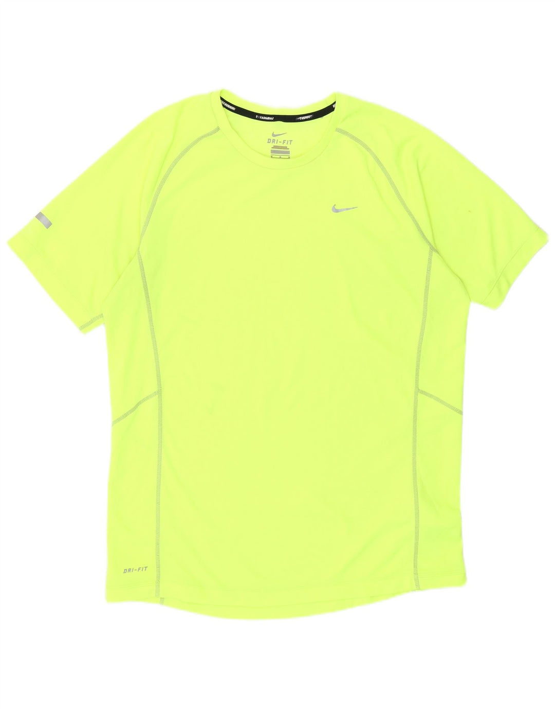 Camiseta masculina Nike Dri Fit Top poliéster amarelo médio