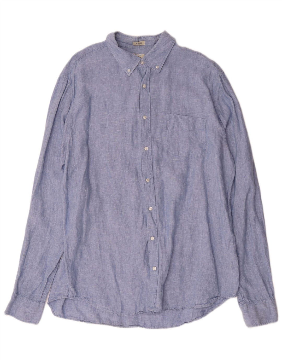 J. Crew Camisa masculina alta clássica de ajuste XL linho azul