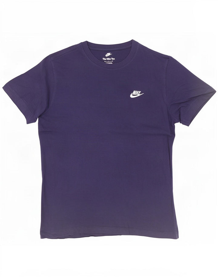 Camiseta masculina Nike Top médio algodão azul marinho