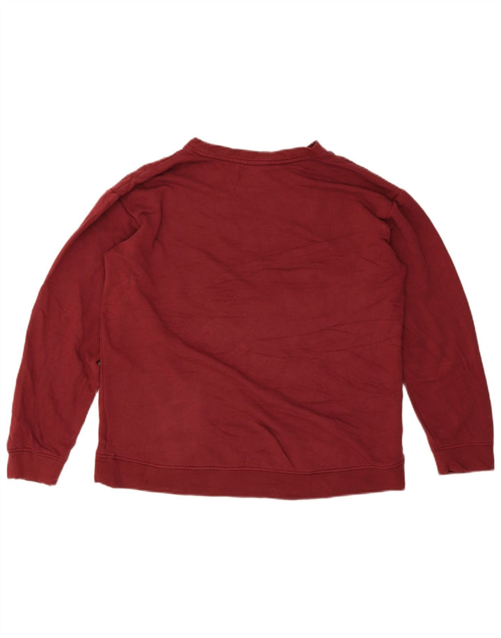 Orvis moletom feminino jumper UK 14 médio vermelho modal