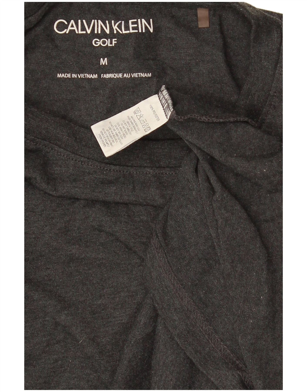 Camiseta masculina Calvin Klein cinza médio poliéster