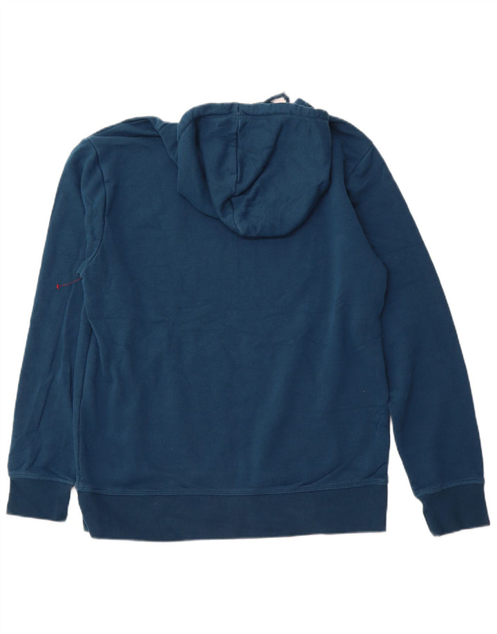 Suéter com capuz gráfico masculino REEBOK algodão azul médio
