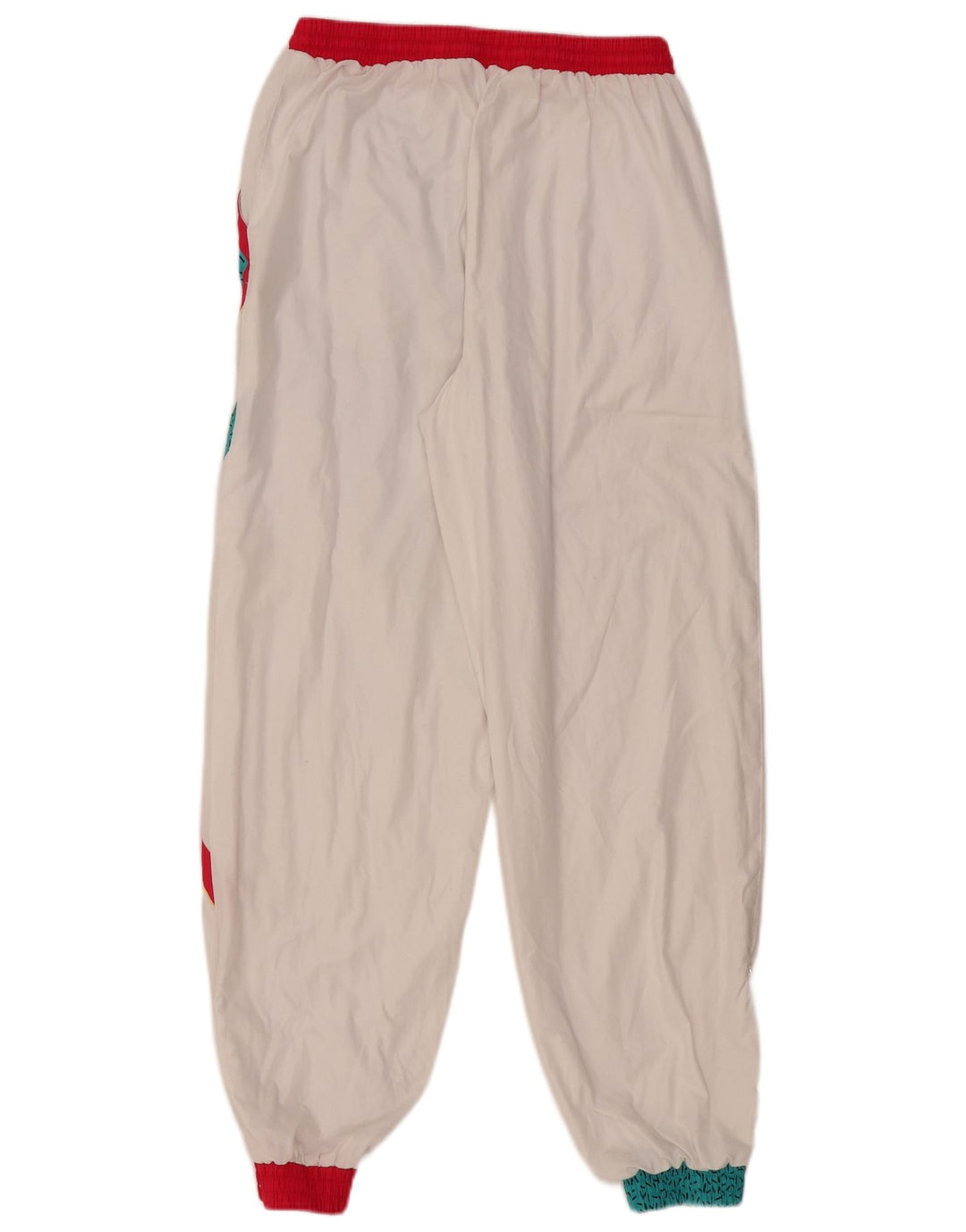 Calça de treino feminina VINTAGE Joggers UK 14 Medium White Colourblock