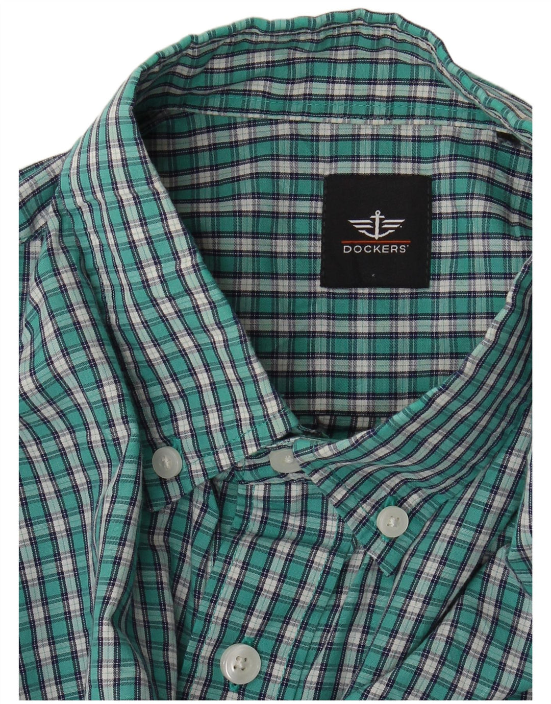 Camisa masculina de flanela Dockers xadrez verde médio