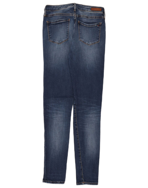 Tommy Hilfiger Feminino Como Skinny Jeans W23 L28 Azul Algodão