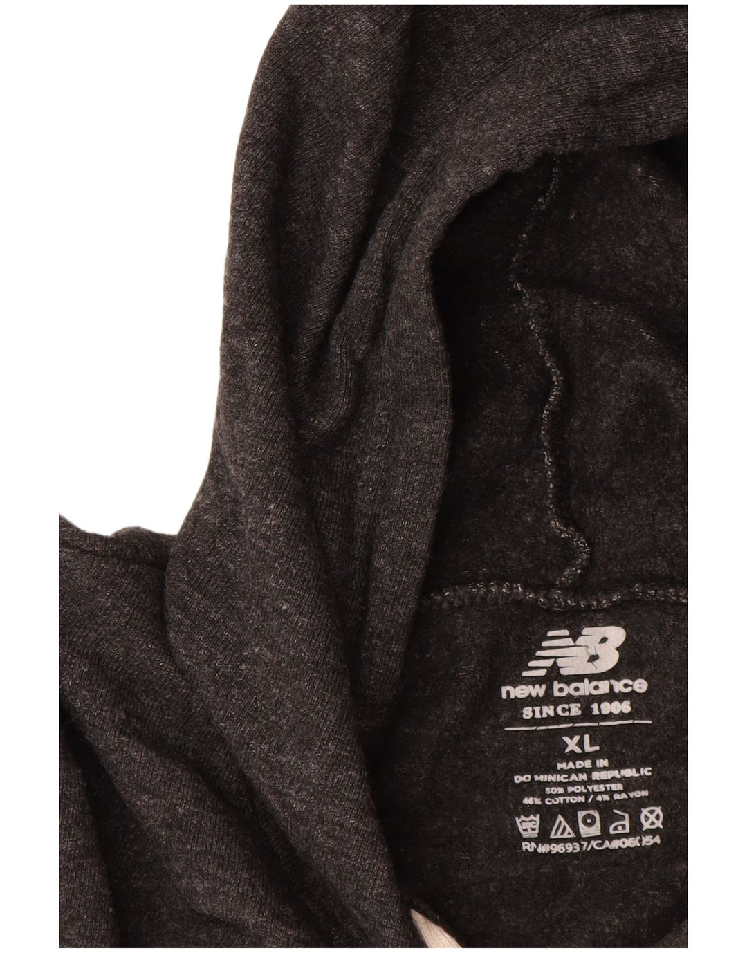 NEW BALANCE Suéter masculino com capuz gráfico de manga curta XL cinza poliéster