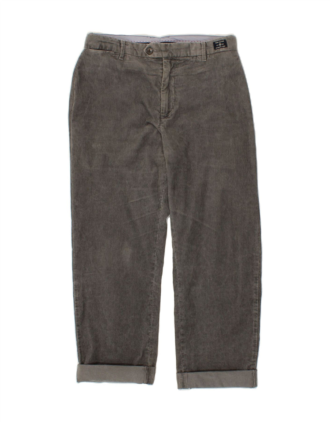 TOMMY HILFIGER Mens Straight Corduroy Trousers W38 L24 Grey Vintage Tommy Hilfiger and Second-Hand Tommy Hilfiger from Messina Hembry 
