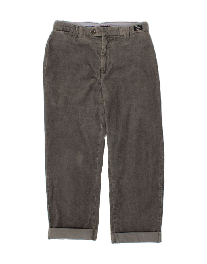 TOMMY HILFIGER Mens Straight Corduroy Trousers W38 L24 Grey Vintage Tommy Hilfiger and Second-Hand Tommy Hilfiger from Messina Hembry 