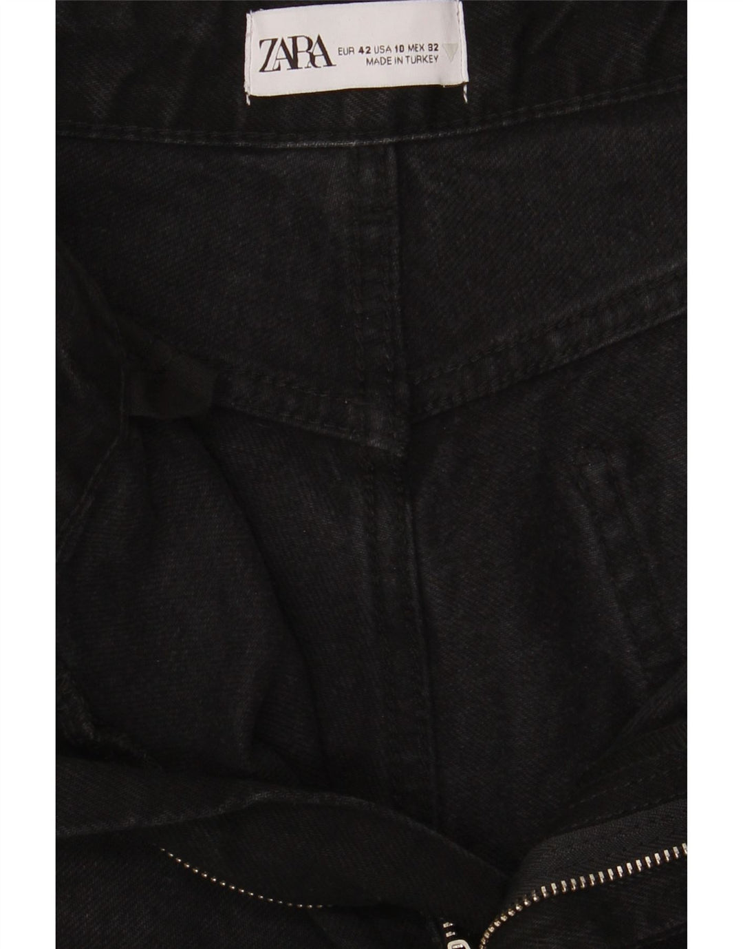 Zara Jeans Soltos Femininos EU 42 Grande W32 L28 Preto