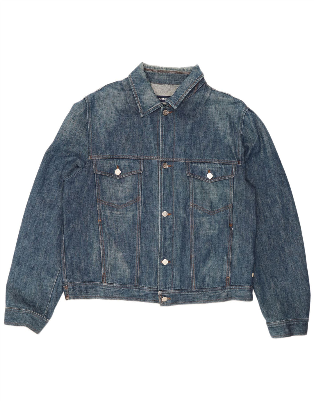 Jaqueta jeans masculina CERRUTI 1881 UK 44 2XL algodão azul