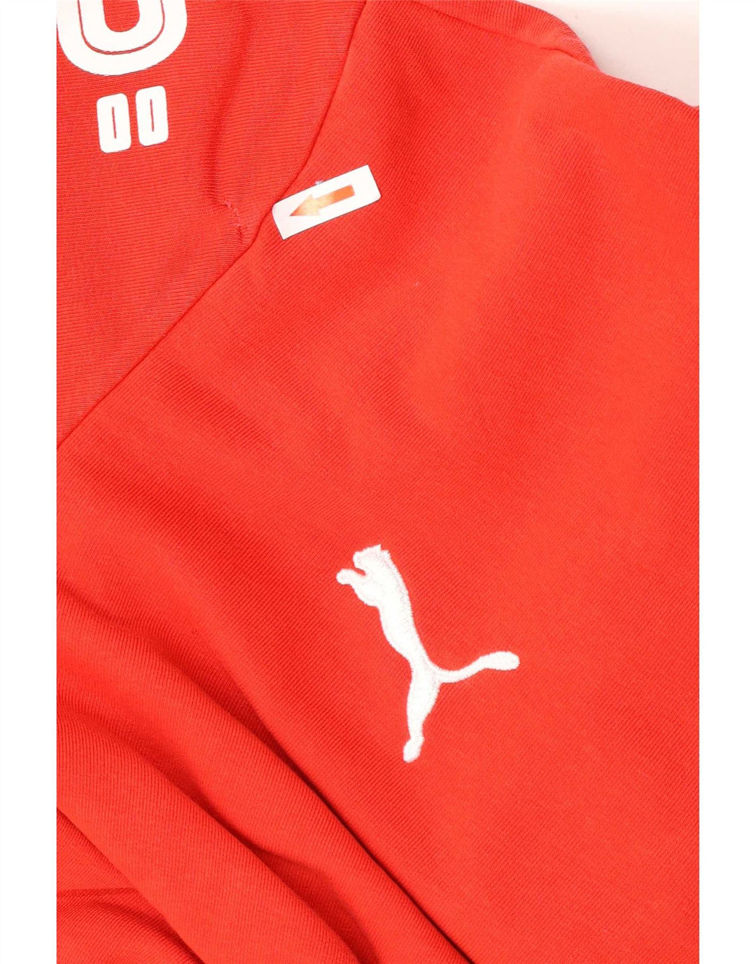 Puma Mens Graphic Hoodie Jumper Médio Vermelho
