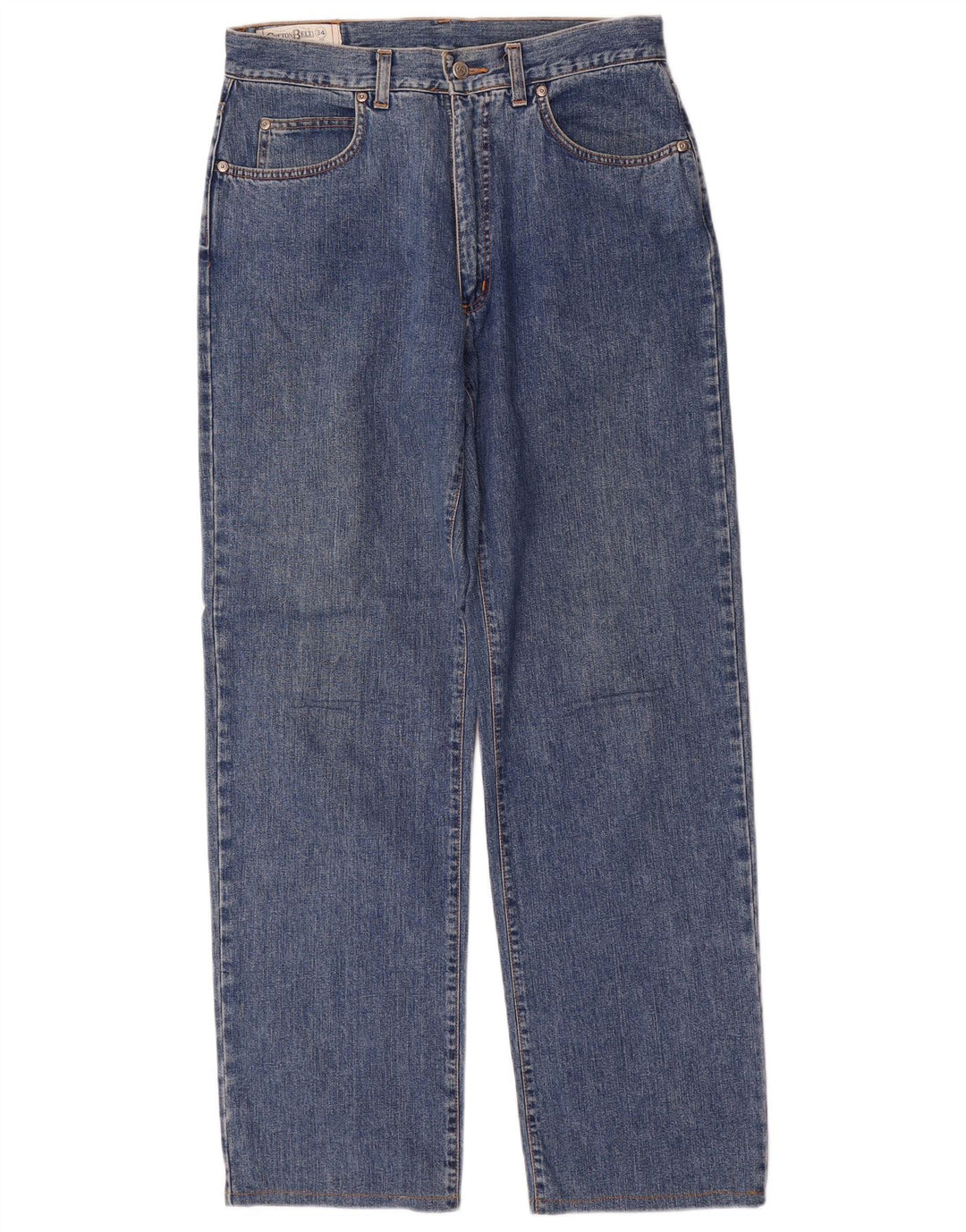 Cinto de algodão masculino jeans cônico W34 L33 azul