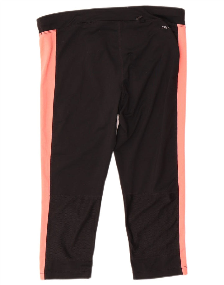 Leggings Nike Dri Fit Capri UK 14 Médio Preto Colourblock
