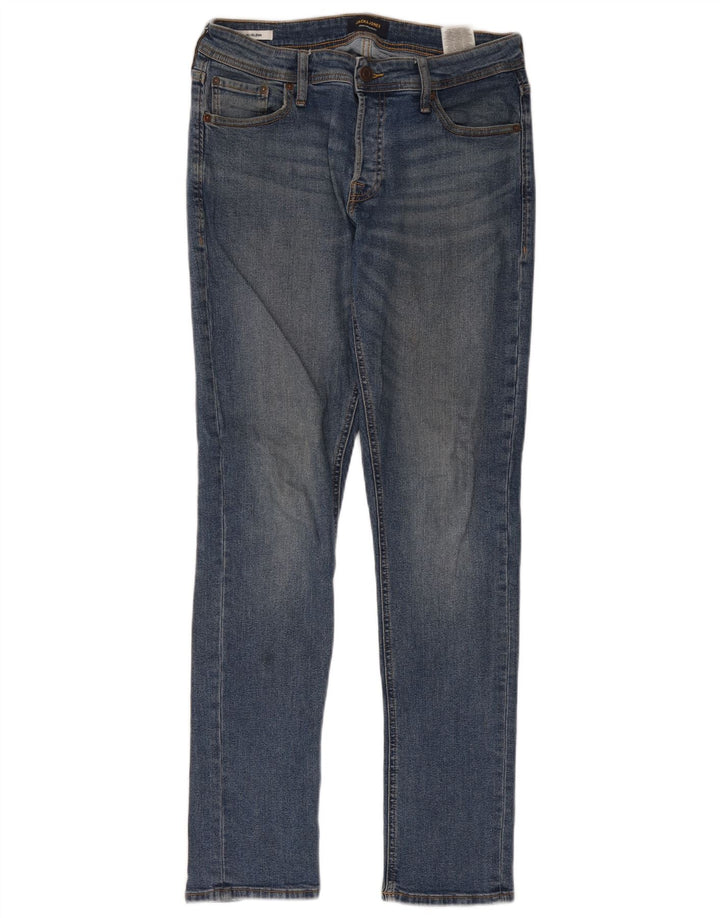 Jack & Jones Masculino GLENN Slim Jeans W31 L34 Azul Algodão