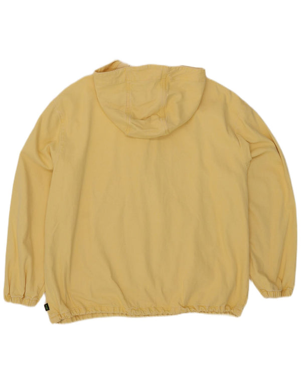 Jaqueta jeans masculina com capuz Levi's UK 40 grande algodão amarelo