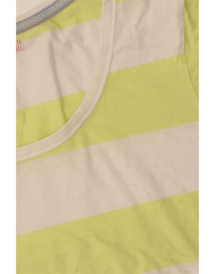Camiseta feminina White Stuff UK 10 pequena listrada multicolorida