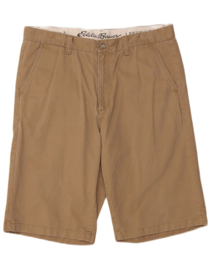 EDDIE BAUER Mens Chino Shorts W34 Grande Algodão Bege