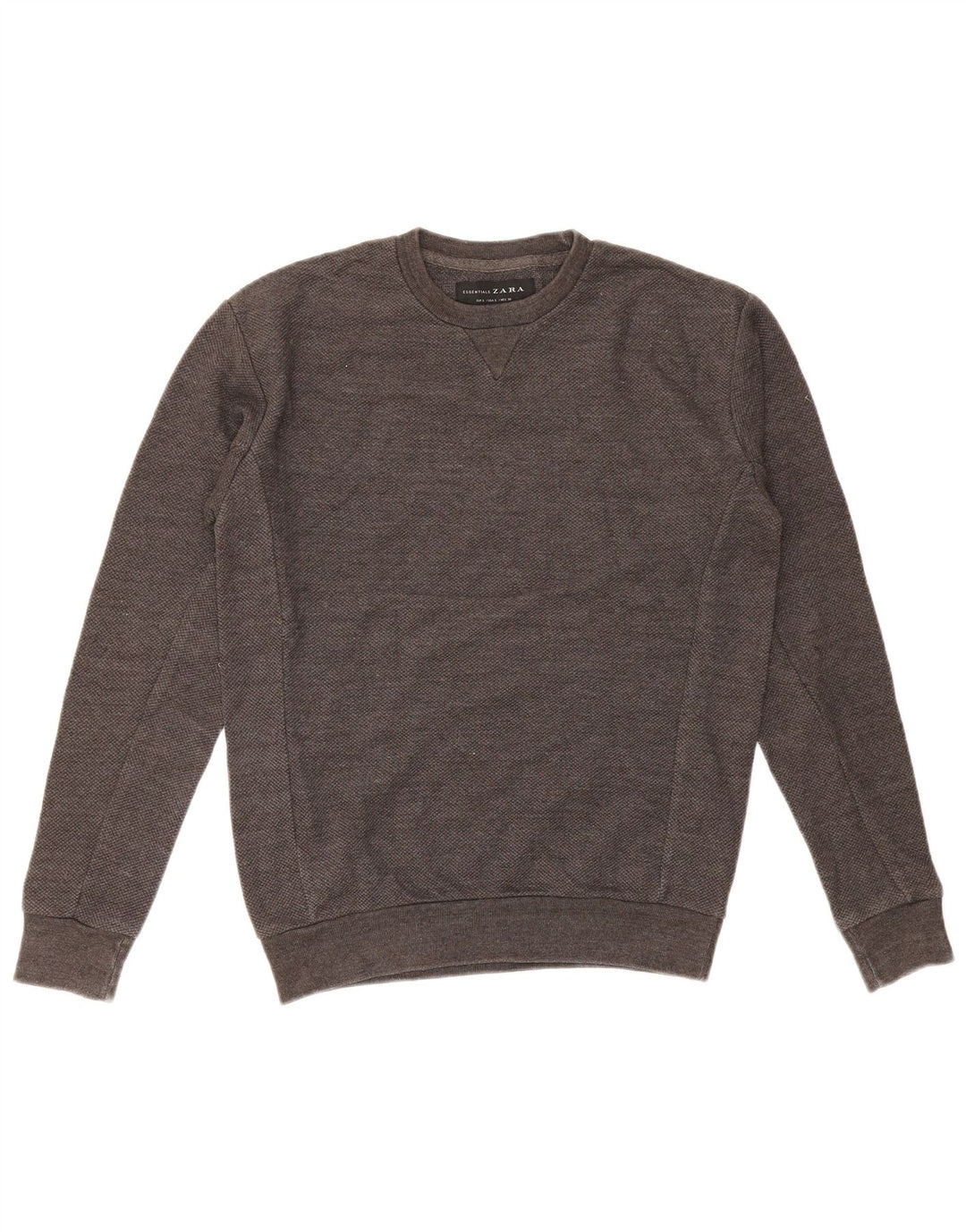 ZARA moletom masculino jumper pequeno cinza algodão