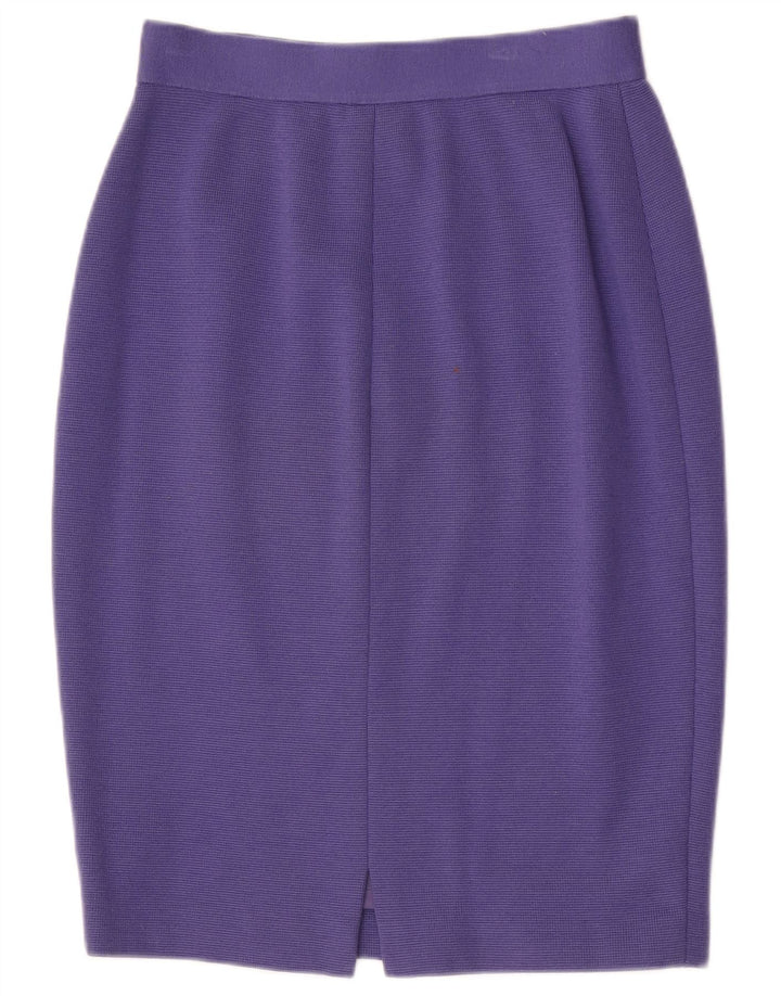Saia lápis feminina de malha Luisa Spagnoli W28 médio roxo