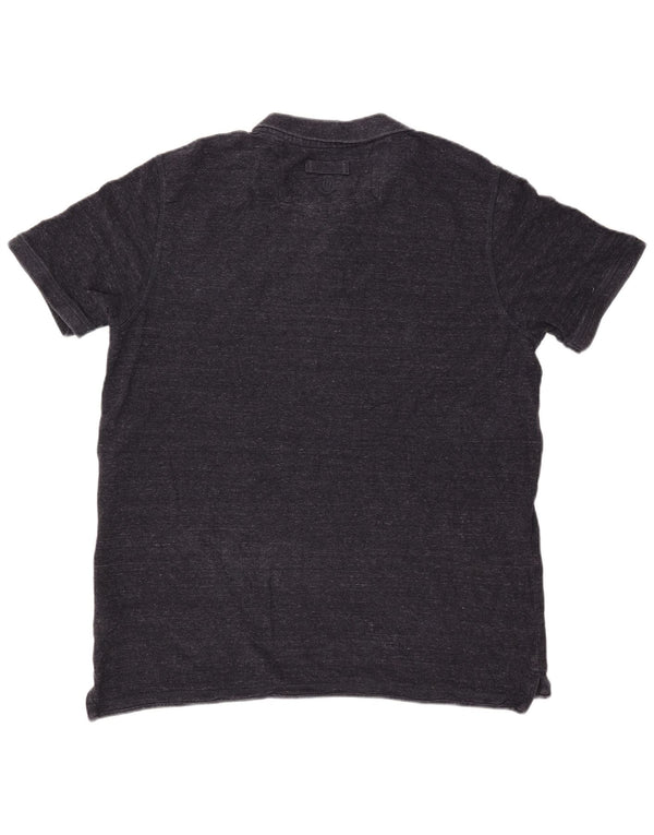 Camisa polo masculina FAT FACE 2XL algodão manchado azul marinho