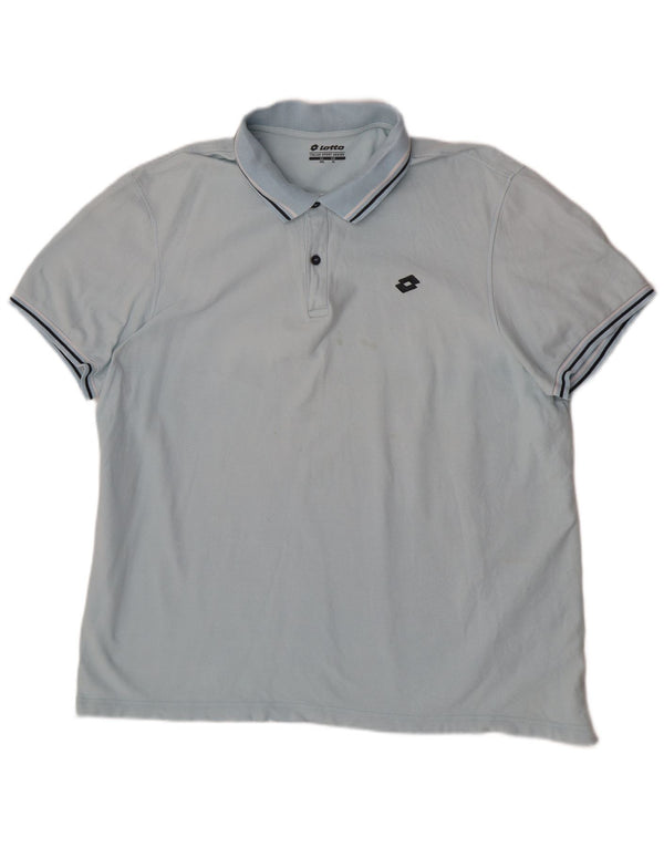 Camisa polo masculina Lotto XL algodão listrado azul