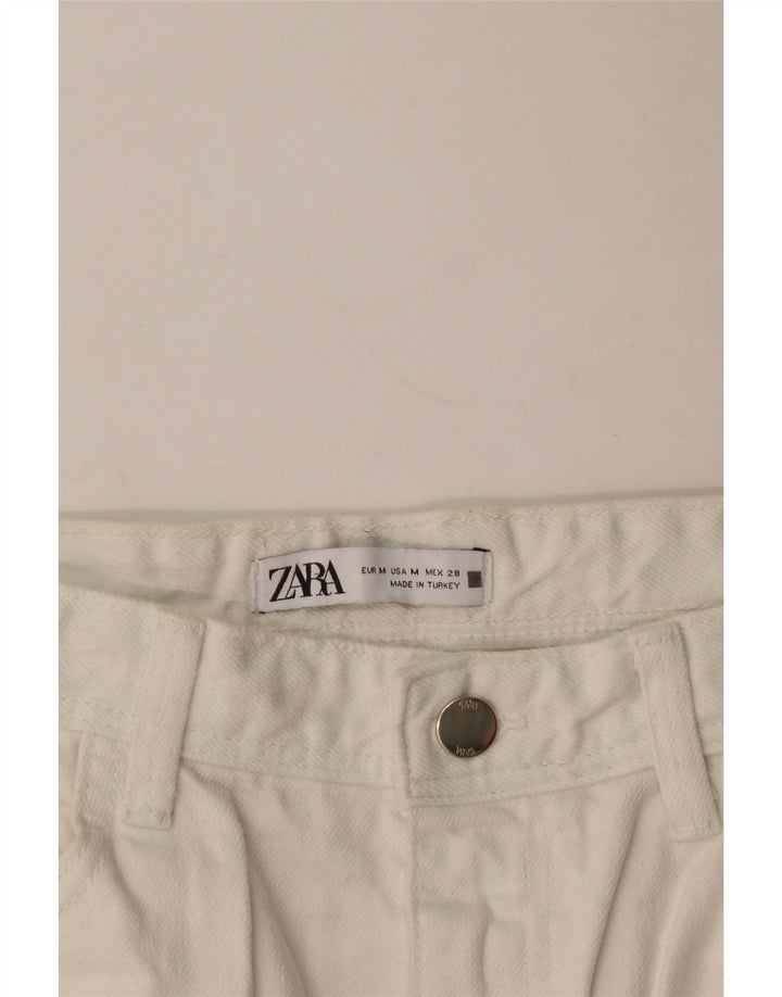 Zara Saia jeans maxi feminina média W30 branca