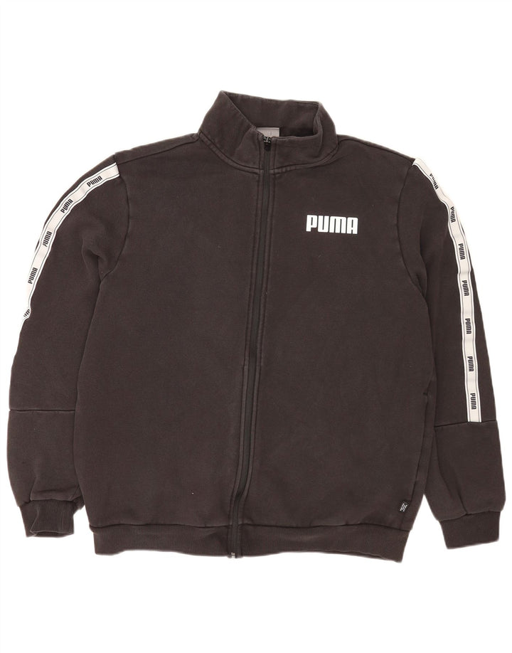 Jaqueta masculina Puma Graphic Tracksuit Top cinza grande algodão colorblock