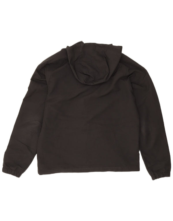 Nike masculino moletom com capuz jaqueta superior poliéster preto médio
