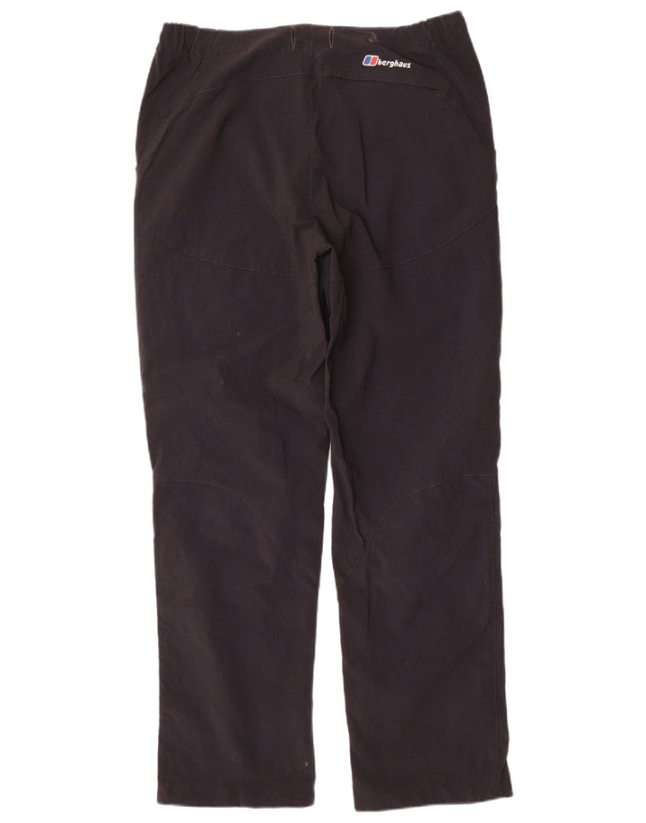 Calça cargo feminina reta Berghaus Reino Unido 12 médio W32 L31 nylon preto