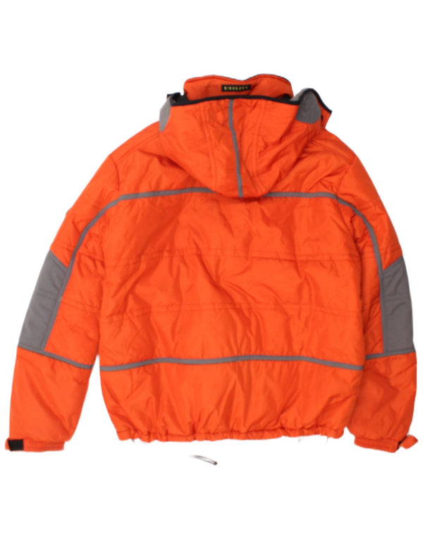 Jaqueta acolchoada masculina Diadora UK 40 grande laranja Colourblock poliamida