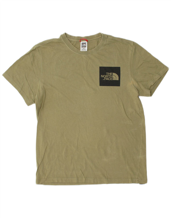Camiseta masculina THE NORTH FACE Top médio de algodão cáqui