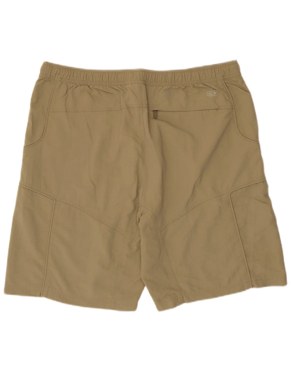 ADIDAS Mens Shorts W40 XL Khaki Colourblock Nylon