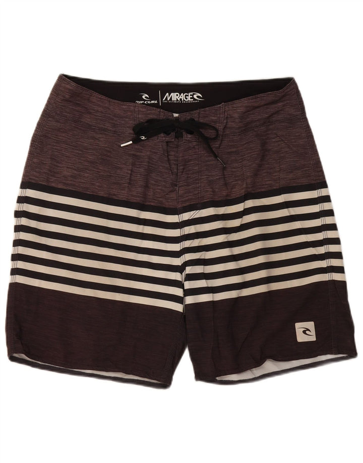 Rip Curl Mens Mirage Shorts de natação poliéster listrado cinza médio
