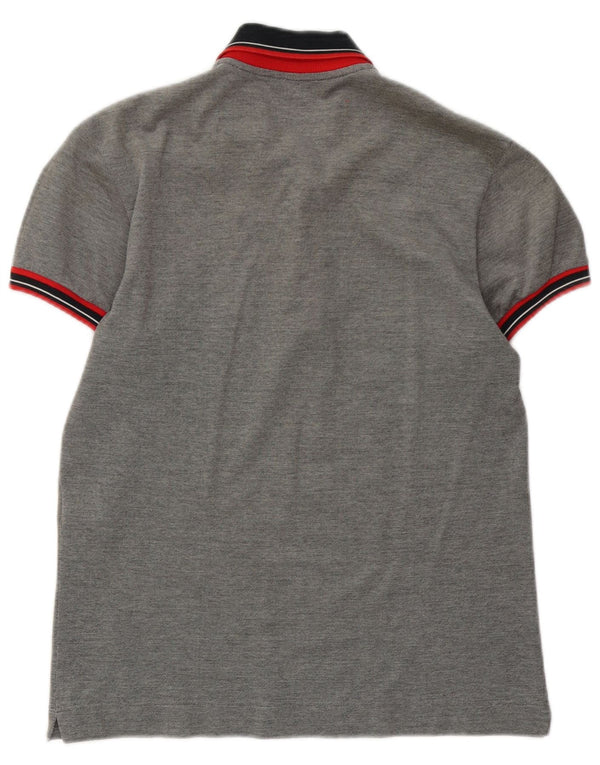 Dolce & Gabbana Camisa polo masculina gráfica de rugby IT 46 Small Grey Colourblock