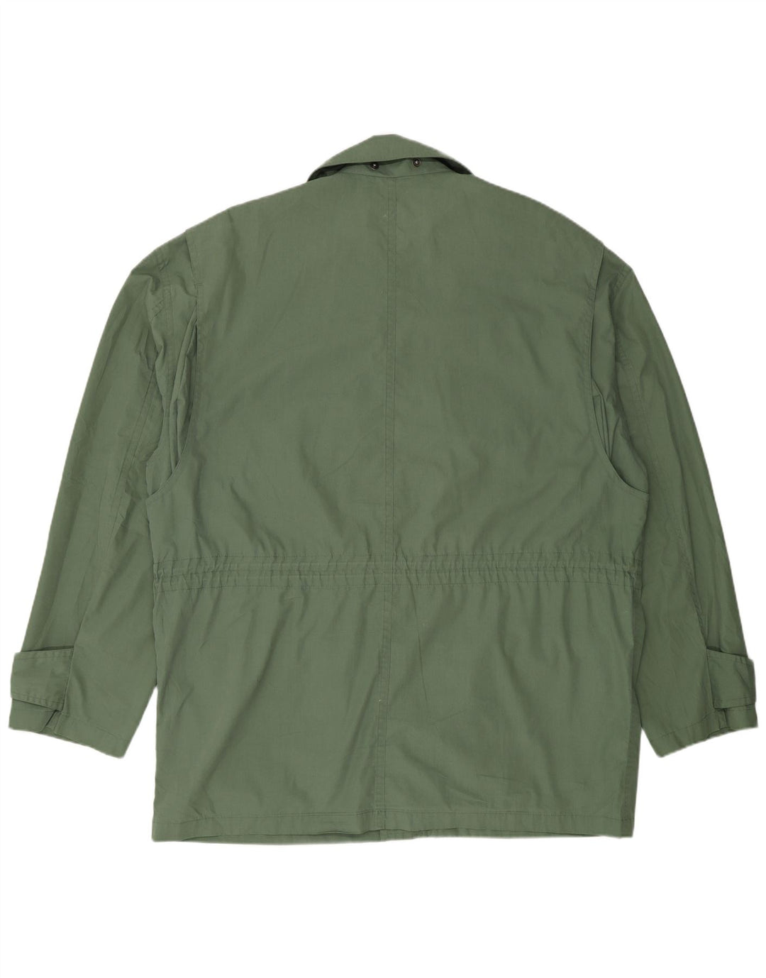 Jaqueta utilitária masculina vintage UK 42 XL poliéster verde