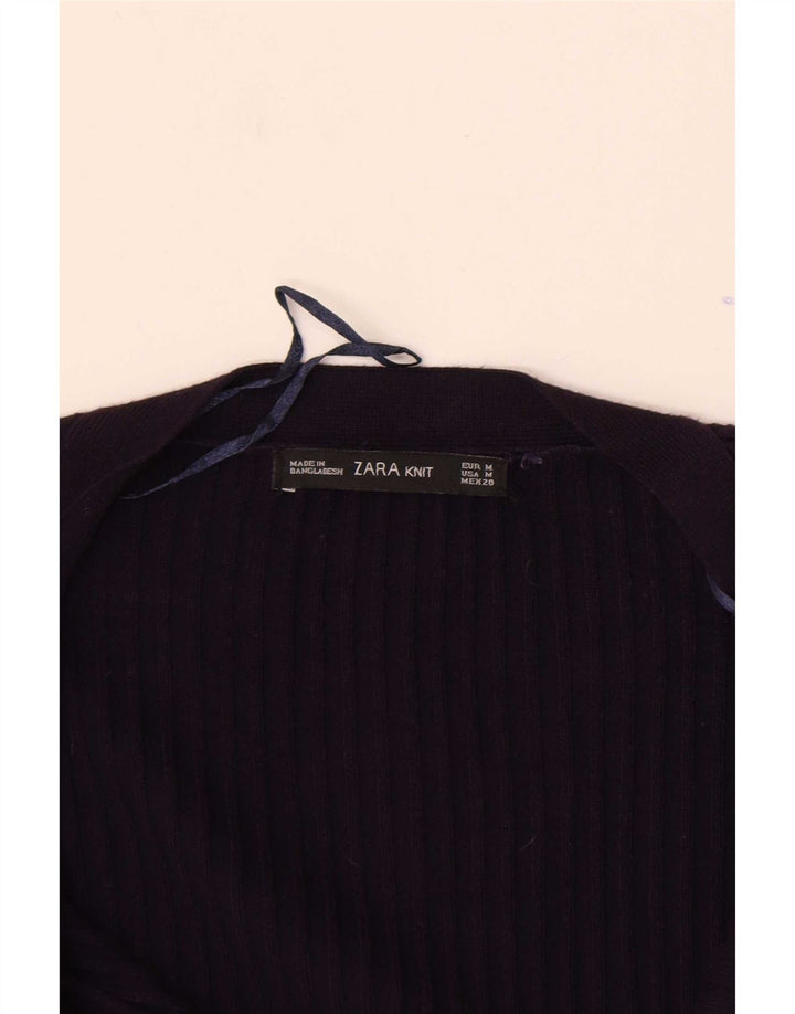 Suéter cardigã feminino Zara Reino Unido 12 roxo médio