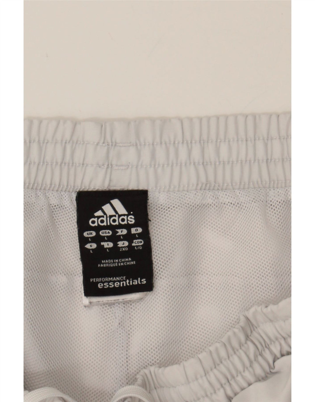 Shorts esportivos masculinos ADIDAS grande poliéster branco