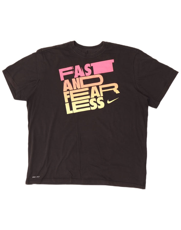 Camiseta Nike Masculina Dri Fit Graphic Top 2XL Algodão Preto