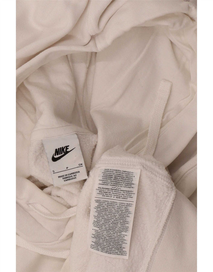 Nike Mens Hoodie Jumper Pequeno Algodão Branco