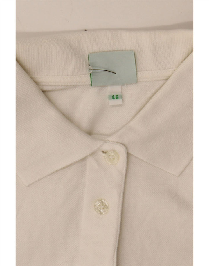 DIADORA Womens Sleeveless Polo Shirt IT 46 Large White Cotton Vintage Diadora and Second-Hand Diadora from Messina Hembry 