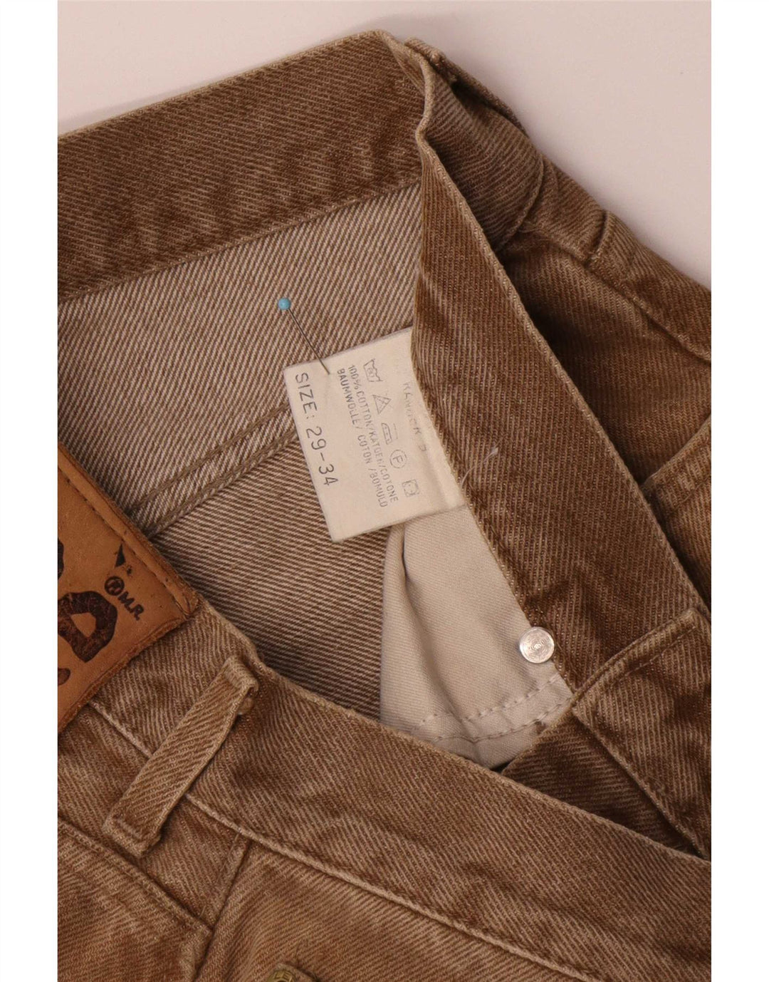 Jeans retos femininos Lee W29 L28 algodão bege