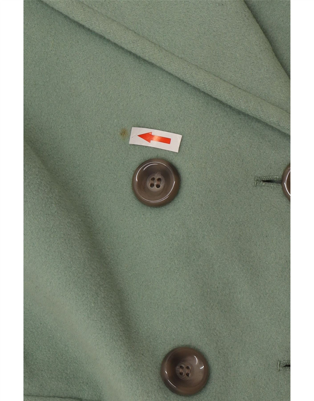 Casaco feminino Marks & Spencer com peito duplo Reino Unido 16 grande lã verde
