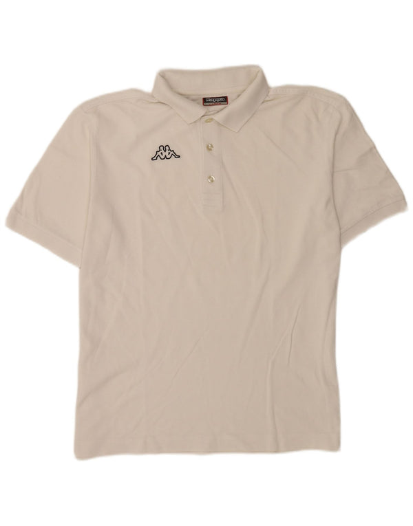 Camisa polo masculina Kappa grande algodão branco