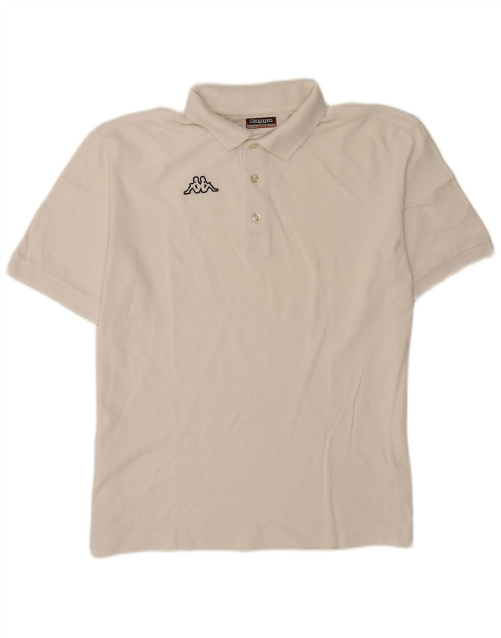 Camisa polo masculina Kappa grande algodão branco