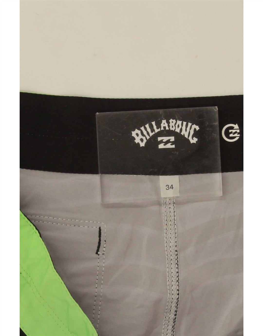 Shorts de natação masculinos Billabong grande poliéster geométrico preto