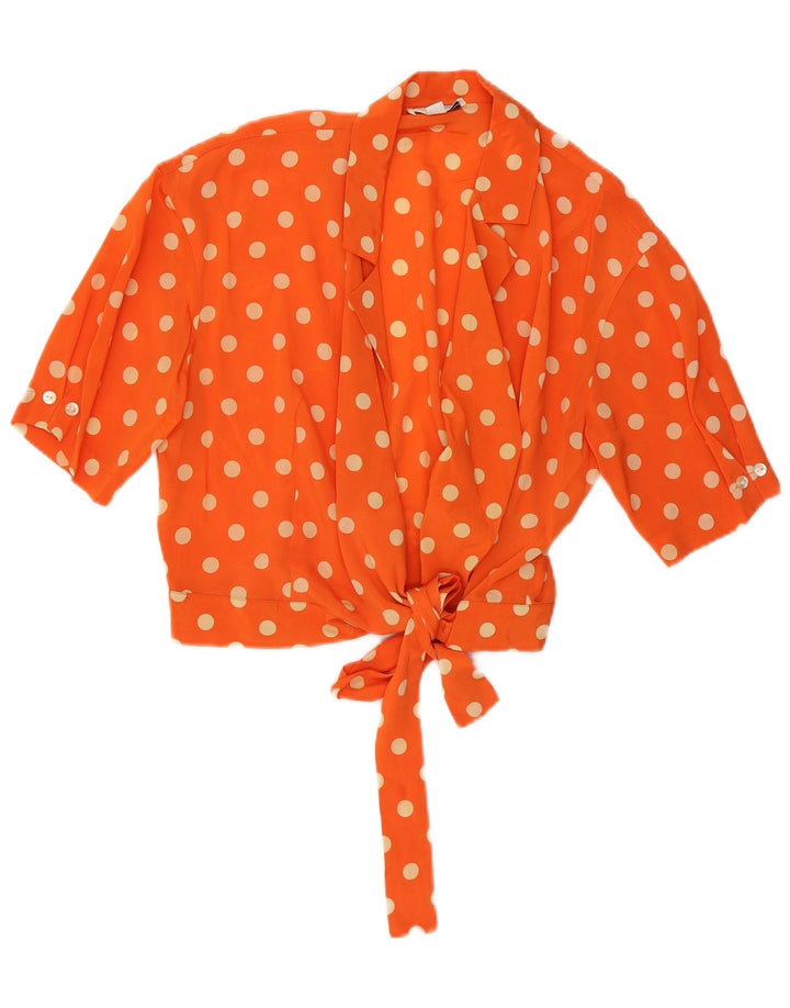 Blusa feminina superior manga curta cropped IT 44 médio laranja