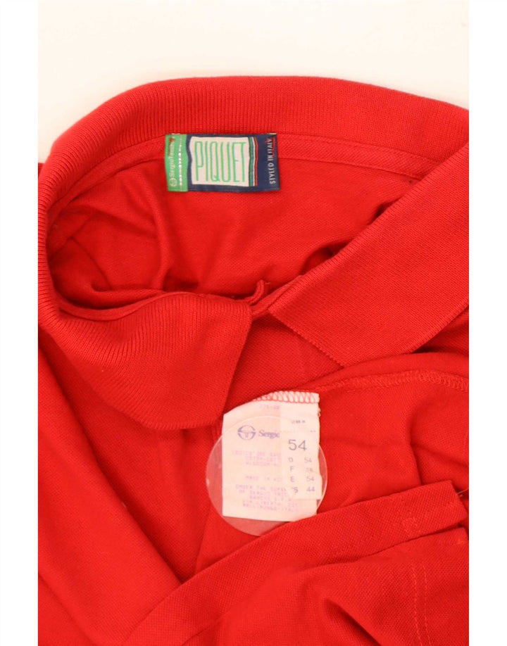 Camisa polo masculina Sergio Tacchini IT 54 XL algodão vermelho